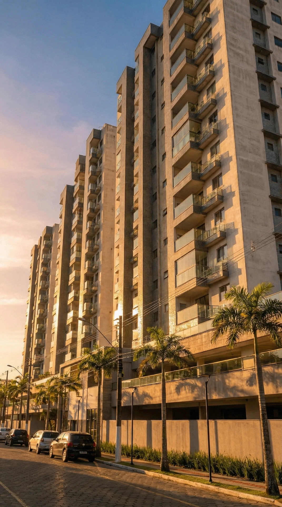 Edifício ao Pôr do Sol